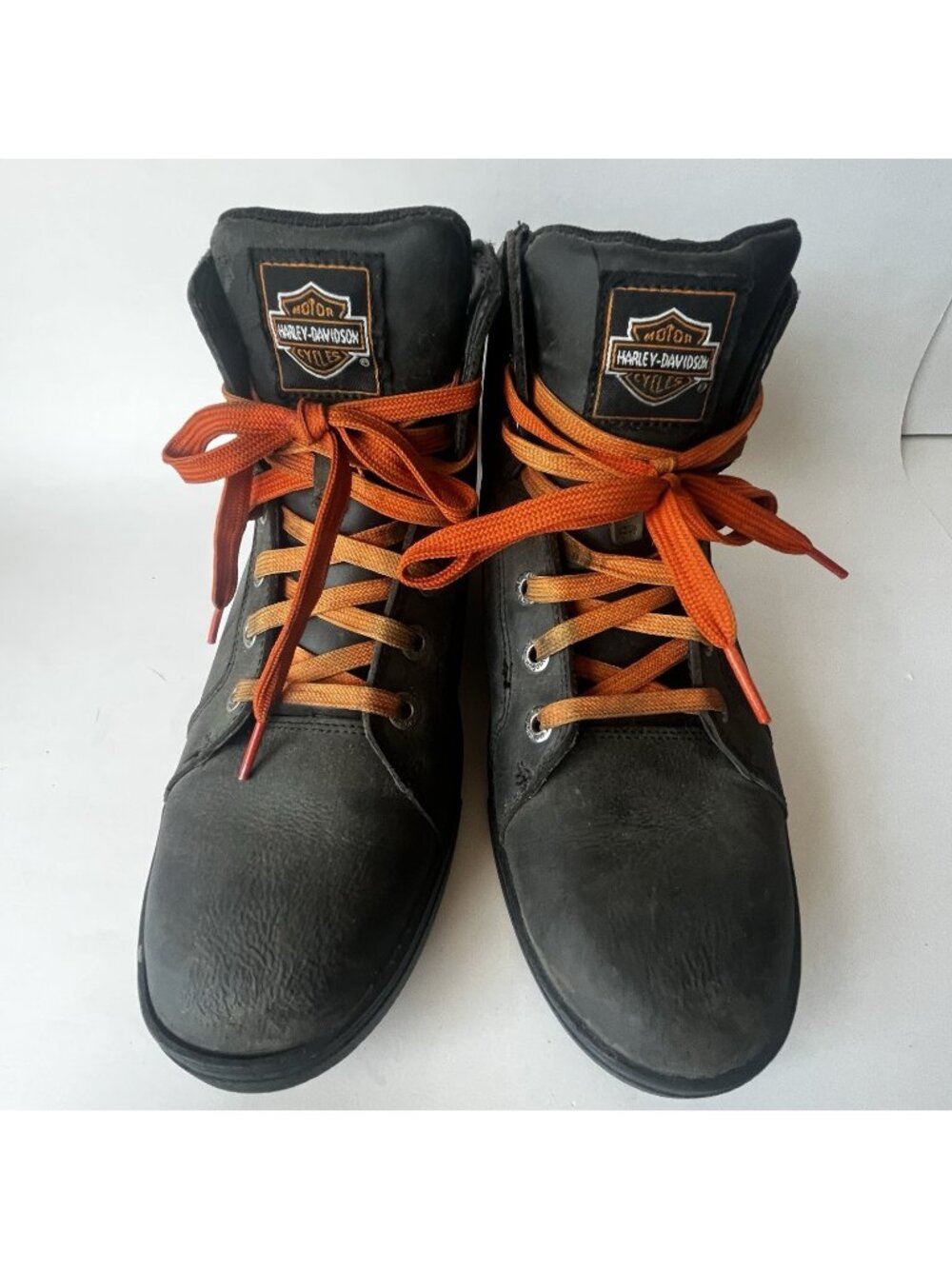 Harley Davidson Mens 8.5 M Watkins Black Leather Motorcycle Boots Riding Sneaker